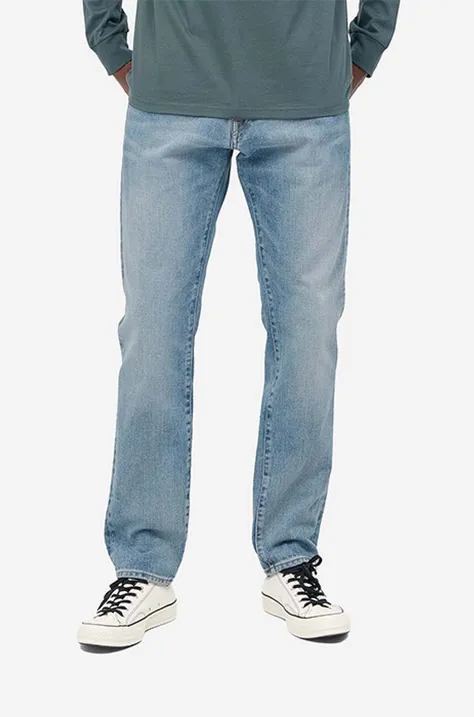 Carhartt WIP jeans din bumbac I029207.BLUE.LIGHT-BLUE.LIGHT
