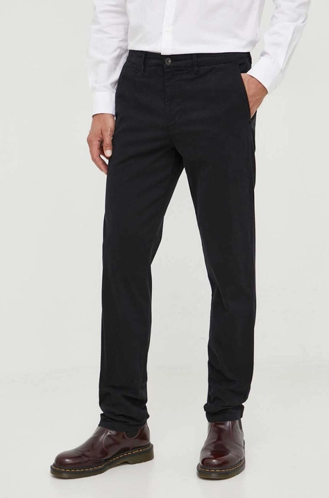 United Colors of Benetton pantaloni barbati, culoarea negru, mulata