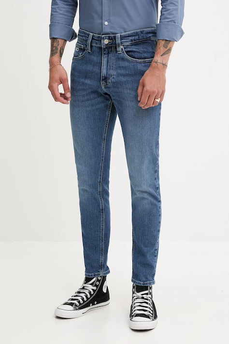 Džíny Tommy Jeans pánské, modrá barva, DM0DM21053