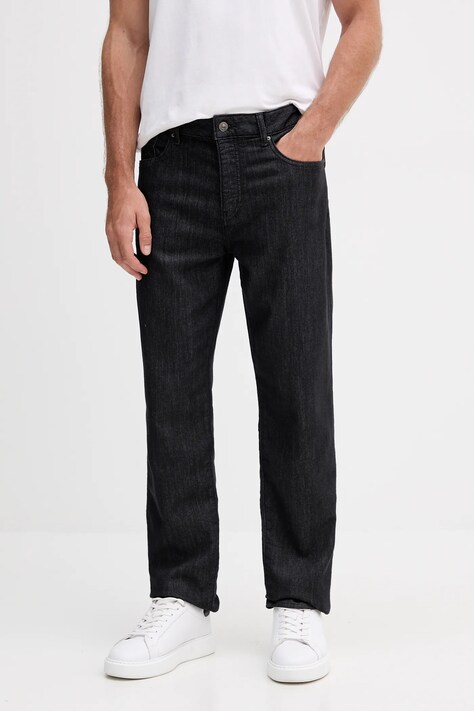 Armani Exchange jeansy męskie kolor czarny XM000049 AF14370