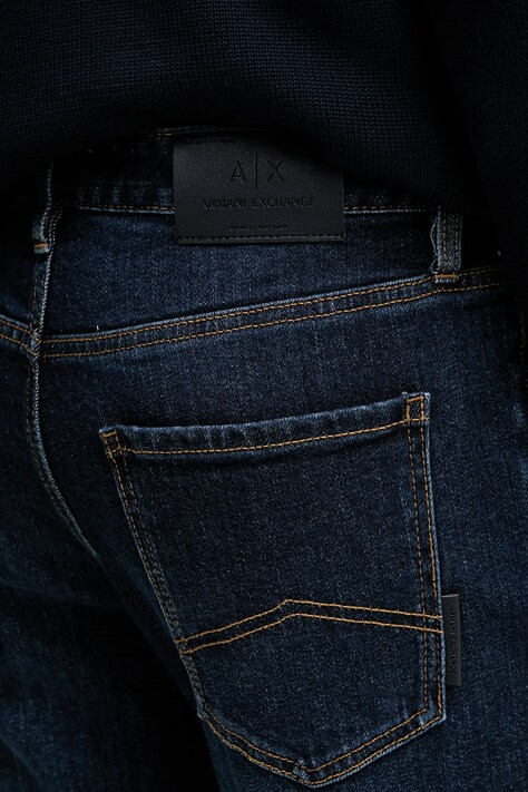 Джинси Armani Exchange — AA00-SJM0HI, темно-синій — фото 4