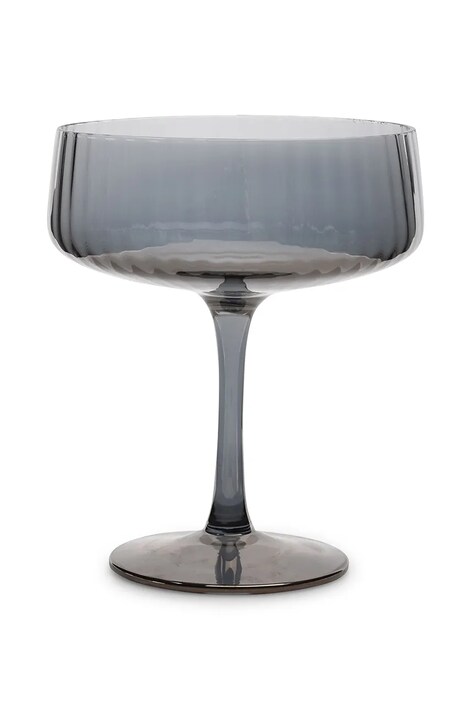 Комплект чаши за шампанско S|P Collection Ray 230 ml (4 броя) в черно