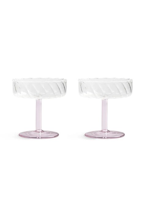 &k amsterdam pahar de șampanie 2-pack culoarea roz