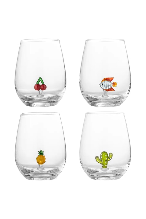 Bloomingville zestaw szklanek Misa 560 ml 4-pack kolor transparentny