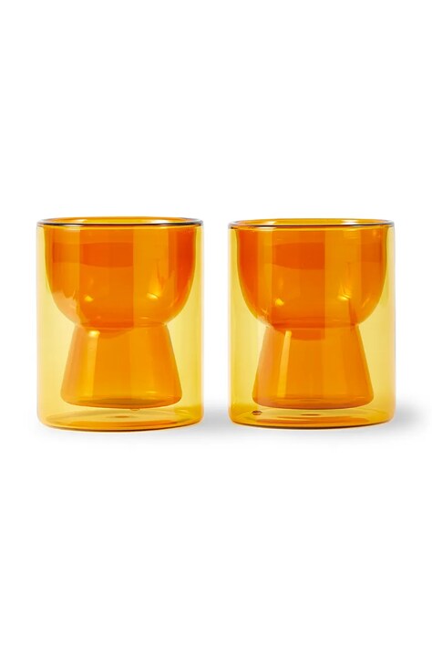 Pols Potten pahar 2-pack culoarea portocaliu