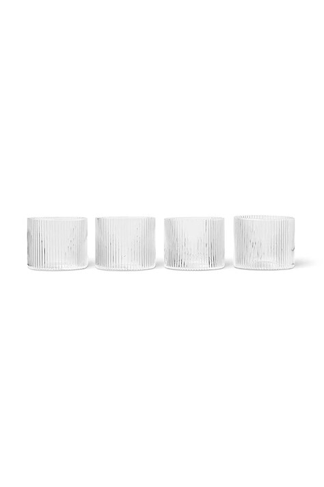 ferm LIVING pahar 4-pack culoarea transparent
