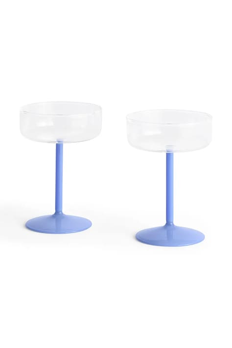 HAY set di calici Tint Coupe 9 x 12,5 cm pacco da 2 colore blu