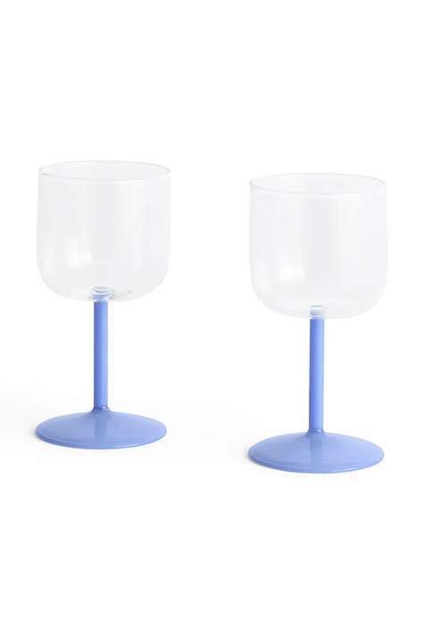 HAY zestaw kieliszków Tint Wine 7,5 x 15 cm 2-pack kolor niebieski