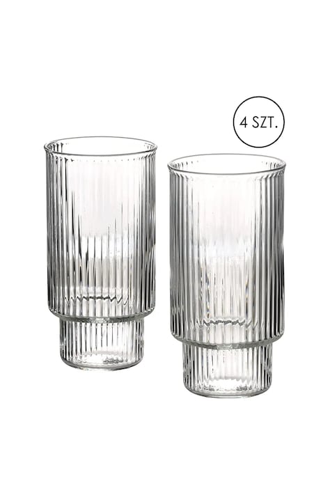 Affek Design zestaw szklanek Ella 400 ml 4-pack kolor transparentny
