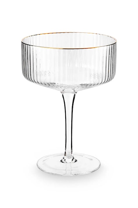 Sklenice na šampaňské vtwonen Gold Rim 300 ml průhledná barva