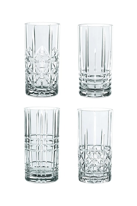 Nachtmann set bicchieri da drink Highland Longdrink 445 ml pacco da 4 colore trasparente