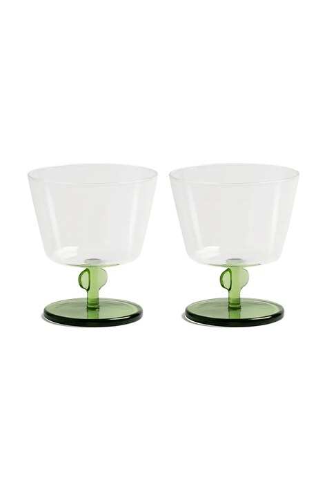 &k amsterdam borospohár készlet petal 200 ml 2 db zöld