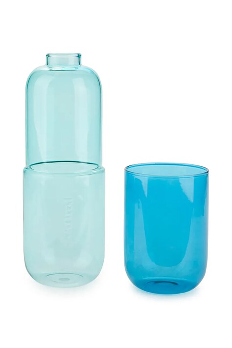 Balvi butelka i szklanka na wodę Water Pill 550 ml kolor niebieski