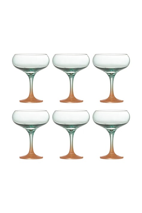 Bloomingville zestaw kieliszków do koktajli Signe 270 ml 6-pack kolor multicolor 82068742