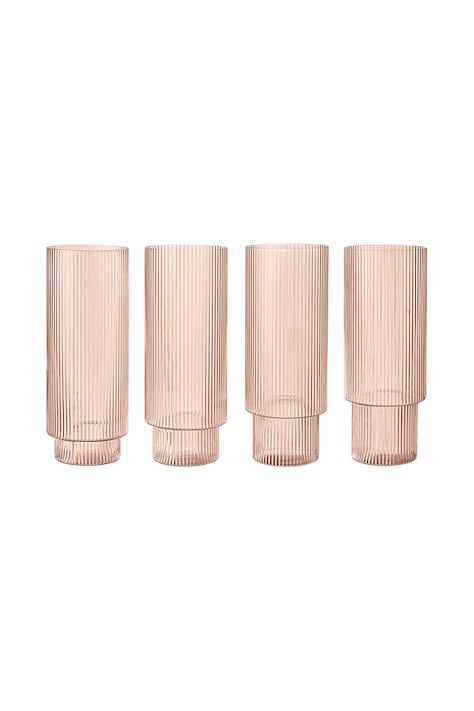 Ferm Living Sada pohárov zo skla Ripple 1104274225