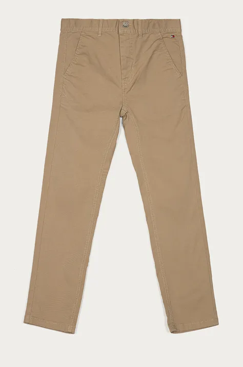 Детские брюки Tommy Hilfiger цвет бежевый