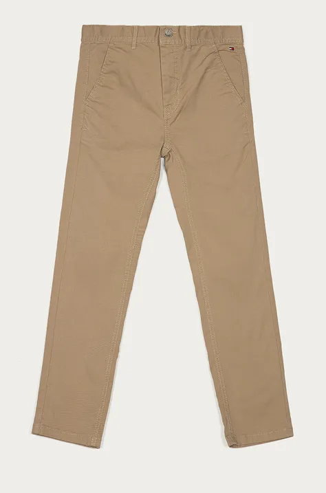 Tommy Hilfiger Pantaloni copii culoarea bej