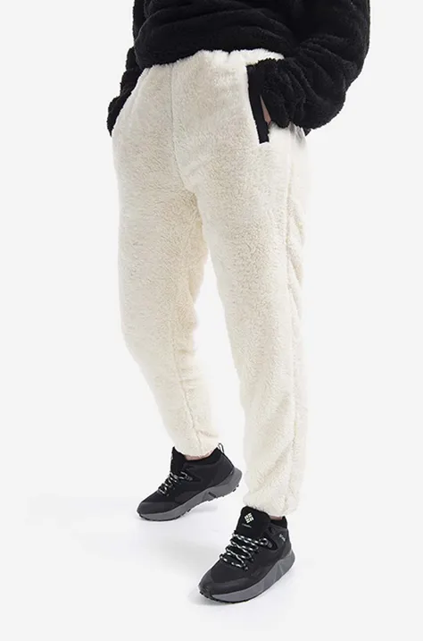 Carhartt WIP spodnie dresowe W Jackson Sweat Pant kolor beżowy proste high waist I029567.-WAX/BLACK