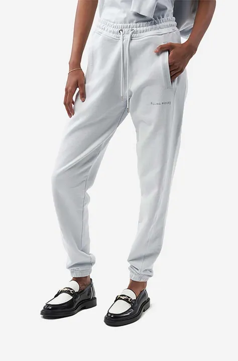 Хлопковые спортивные штаны Filling Pieces цвет серый однотонные 76913686663-LT.GREY