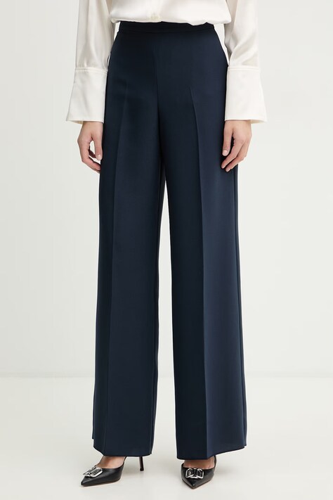 MAX&Co. spodnie NANTES damskie kolor granatowy proste high waist 2418131034200