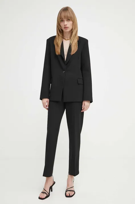 Панталон 2NDDAY Anny - Attired Suiting в черно с кройка по тялото, с висока талия 2000162119