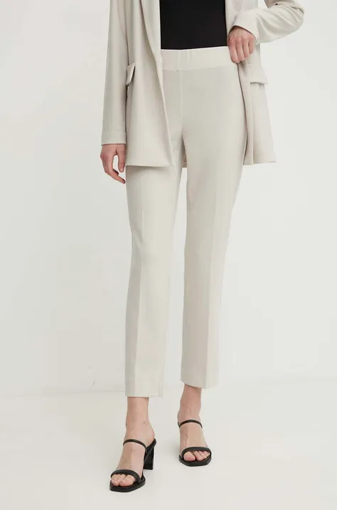 Kalhoty Joseph Ribkoff dámské, béžová barva, jednoduché, medium waist, 143105