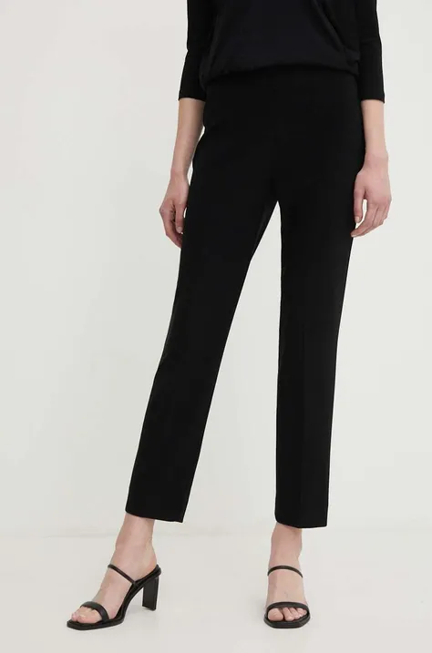 Kalhoty Joseph Ribkoff dámské, černá barva, jednoduché, medium waist, 143105