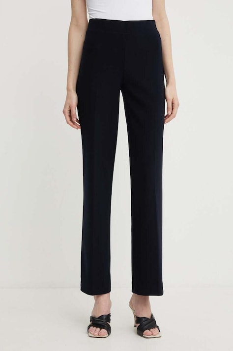 Joseph Ribkoff pantaloni femei, culoarea albastru marin, drept, high waist, 153088