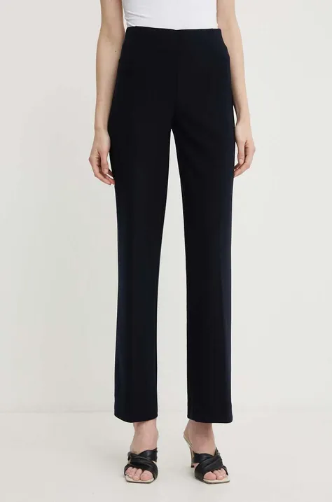 Kalhoty Joseph Ribkoff dámské, tmavomodrá barva, jednoduché, high waist, 153088