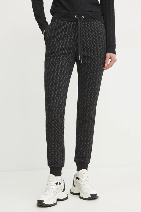 Armani Exchange pantaloni de trening femei, culoarea negru, modelator, 8NYPLG YJE5Z