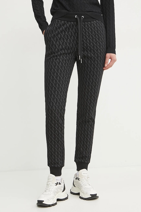 Спортен панталон Armani Exchange в черно с десен 8NYPLG YJE5Z