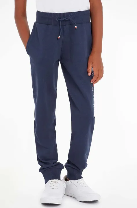 Tommy Hilfiger pantaloni copii culoarea bleumarin, cu imprimeu KS0KS00214