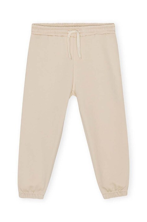 Дитячі спортивні штани Konges Sløjd LOU SWEAT PANTS колір бежевий однотонні