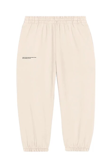 Kalhoty Pangaia KIDS' 365 MIDWEIGHT TRACK PANTS béžová barva, 10000280