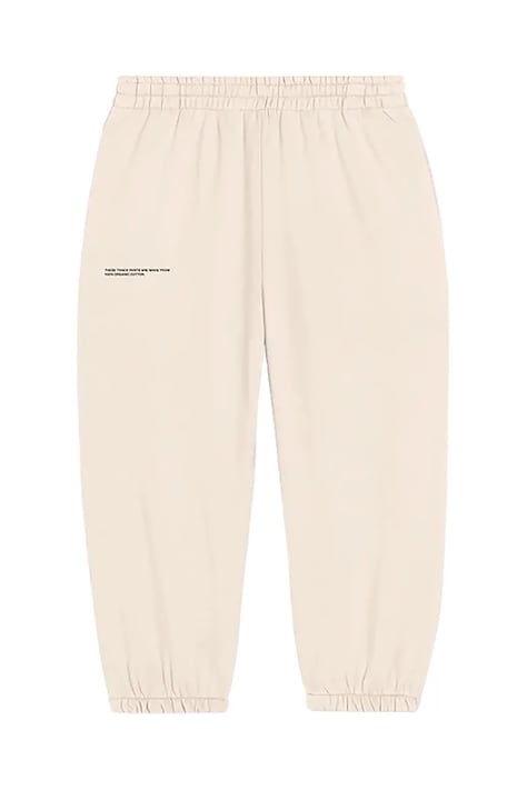 Pangaia pantaloni KIDS' 365 MIDWEIGHT TRACK PANTS culoarea bej, uni, 10000280