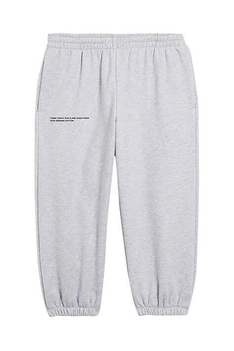 Kalhoty Pangaia KIDS' 365 MIDWEIGHT TRACK PANTS šedá barva, 10000280