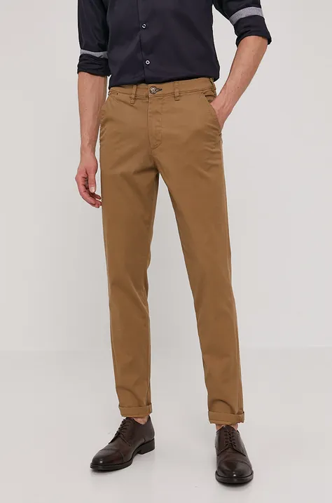 Selected Homme Spodnie męskie kolor brązowy