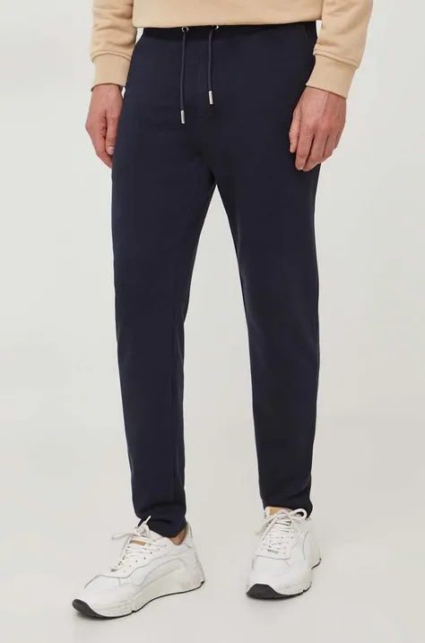 Karl Lagerfeld spodnie dresowe kolor granatowy melanżowe