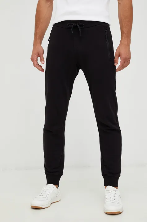Armani Exchange spodnie męskie kolor czarny gładkie