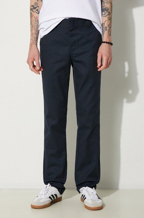Dickies pantaloni 874 Work Pant bărbați, culoarea bleumarin, mulata DK0A4XK8DNX-navy