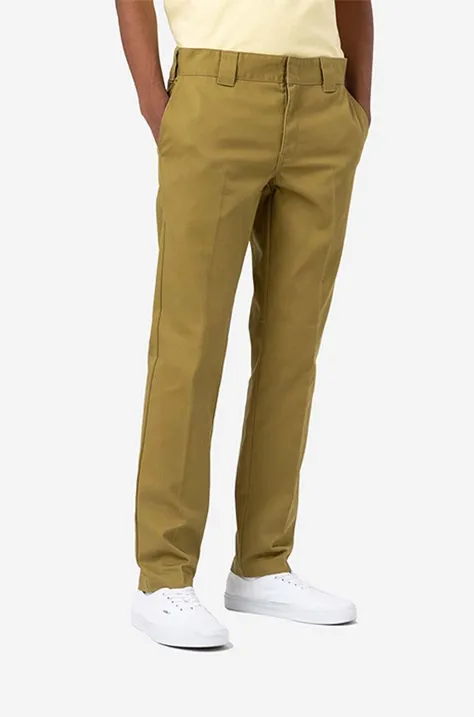 Dickies spodnie 872 Work Pant Rec męskie kolor zielony dopasowane DK0A4XK8KHK-KHAKI