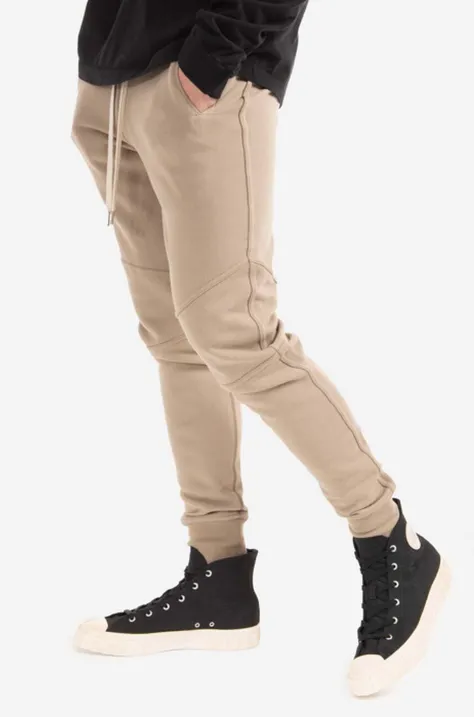 Βαμβακερό παντελόνι John Elliott Escobar Sweatpanst χρώμα: μπεζ F30