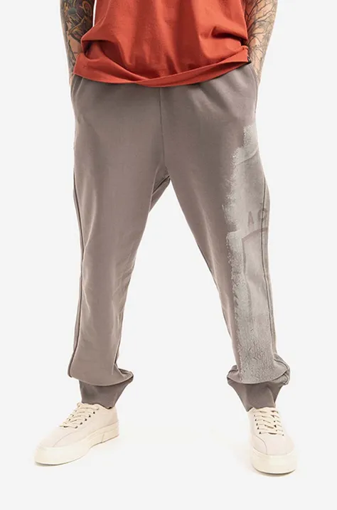 A-COLD-WALL* spodnie dresowe bawełniane Collage kolor szary ACWMB097.-MIDGREY
