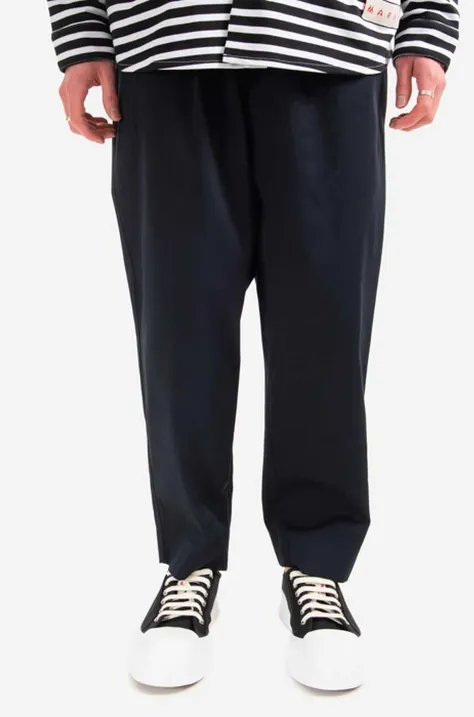 Marni spodnie bawełniane męskie kolor czarny w fasonie chinos PUMU0017S0.UTC084-BRAZOWY