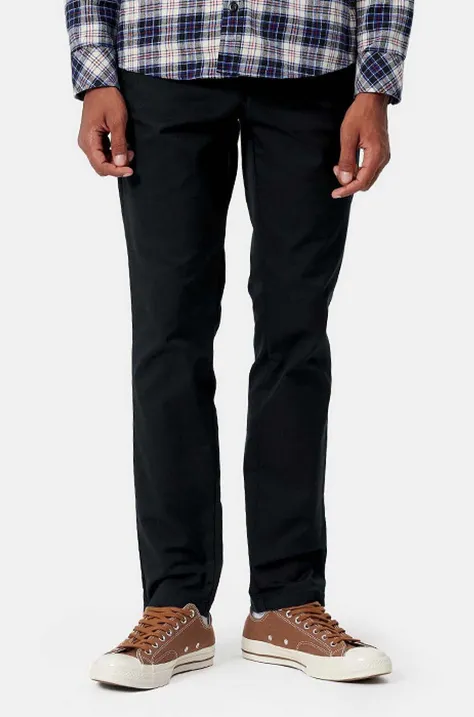 Carhartt WIP spodnie męskie kolor czarny proste I003367.-DARK.NAVY