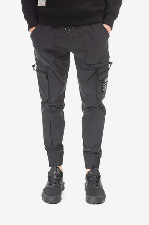 Брюки Alpha Industries Jogger мужские цвет чёрный со шнуровкой 108203.03-black