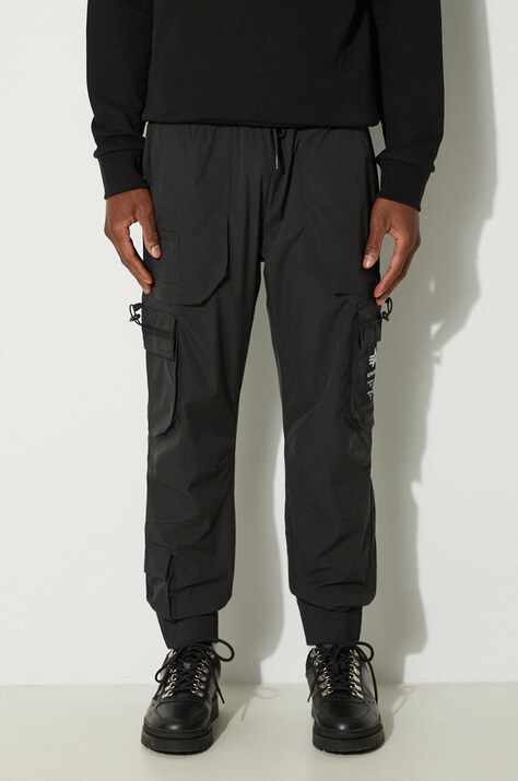 Alpha Industries pantaloni Jogger bărbați, culoarea negru, cu fit cargo 108203.03-black