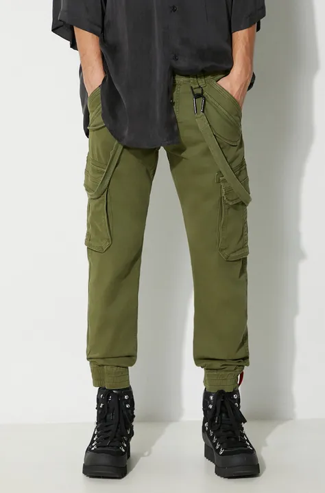 Alpha Industries trousers Utility Pant men's green color 128202.142
