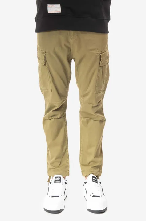 Kalhoty Alpha Industries Squad Pants pánské, zelená barva, ve střihu cargo, 188202.11-green