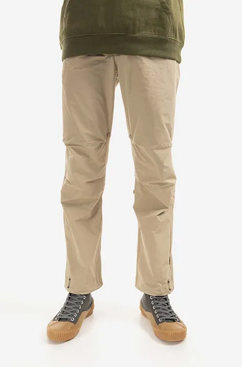 Maharishi pantaloni Original Dragon bărbați, culoarea bej, drept 8127SAND-SAND